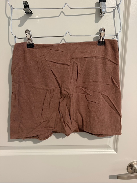 Princess Polly Dresses & Skirts - Princess Polly Brown linen Mini Skirt